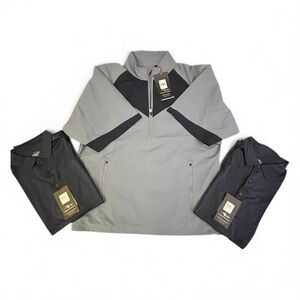 Page and Tuttle Golf Bundle Large 3pc Quarter Zip Pullover 2 Navy Polos